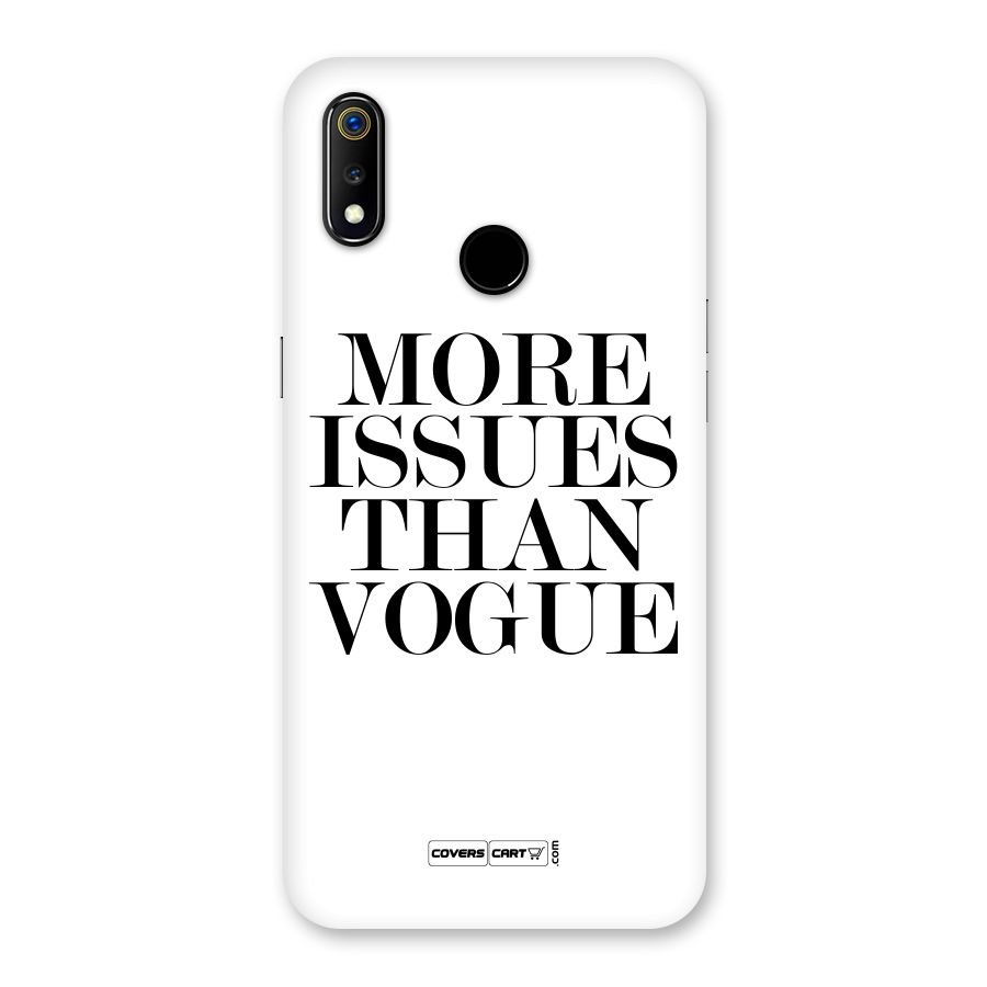 More Issues than Vogue (White) Back Case for Realme 3