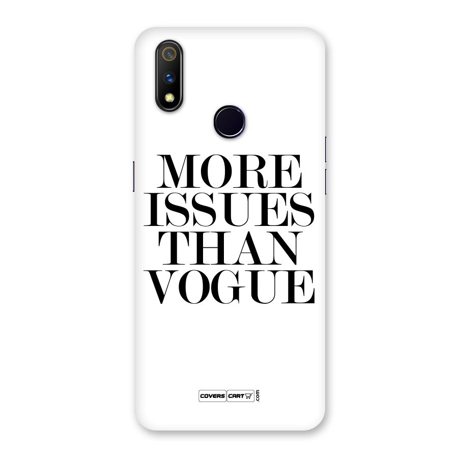 More Issues than Vogue (White) Back Case for Realme 3 Pro