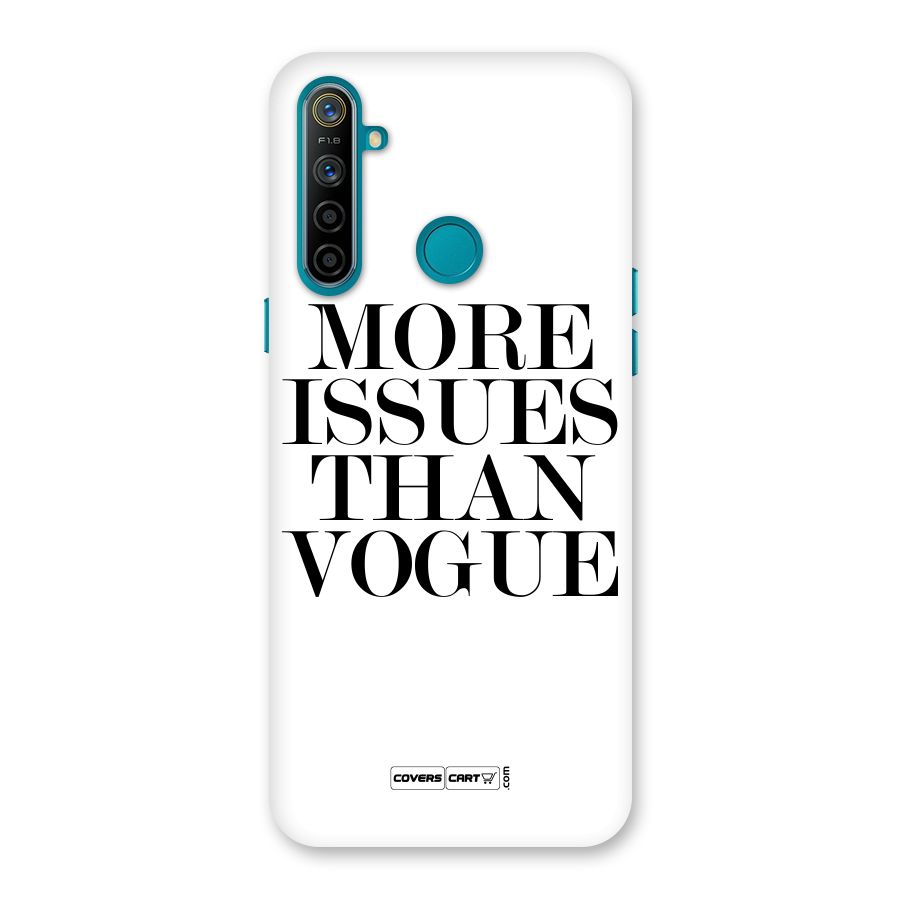 More Issues than Vogue (White) Back Case for Realme 5i