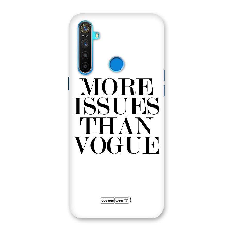 More Issues than Vogue (White) Back Case for Realme 5s