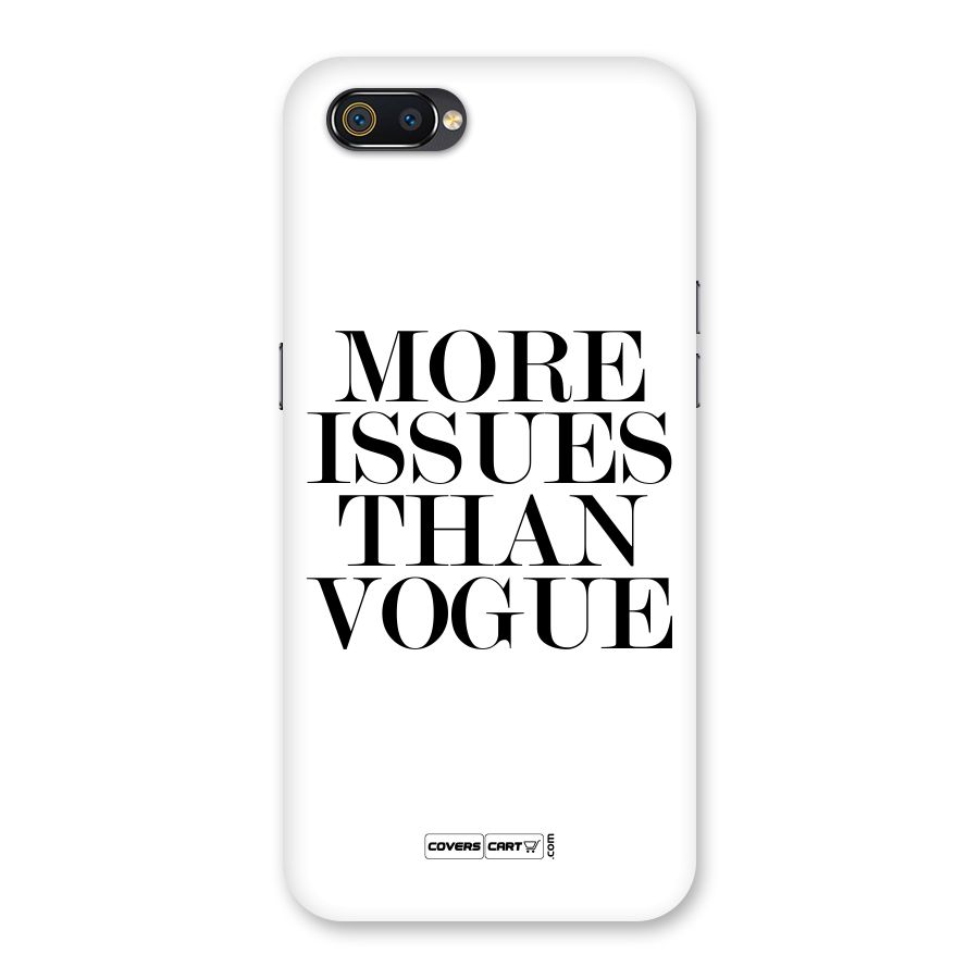 More Issues than Vogue (White) Back Case for Realme C2