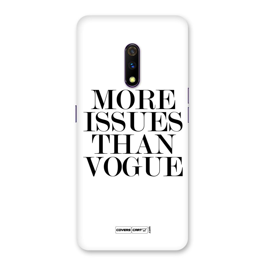 More Issues than Vogue (White) Back Case for Realme X