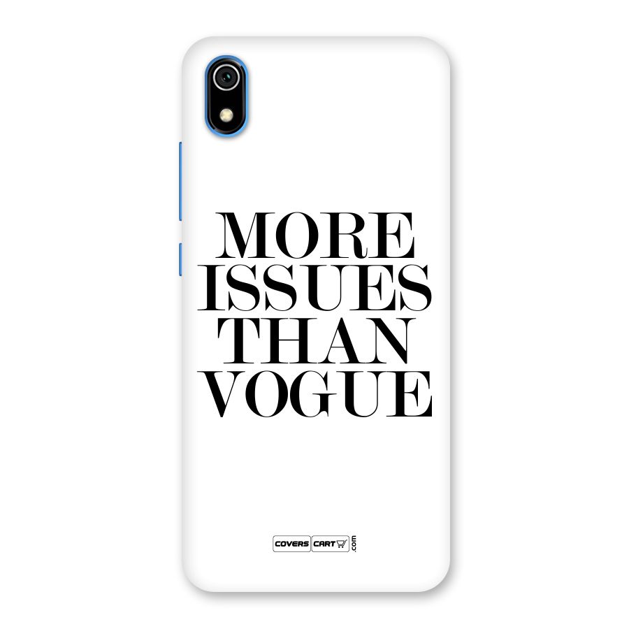 More Issues than Vogue (White) Back Case for Redmi 7A