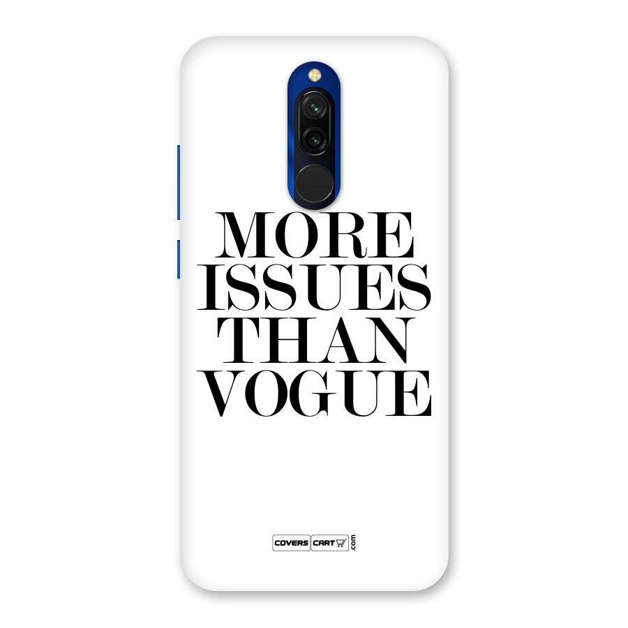 More Issues than Vogue (White) Back Case for Redmi 8