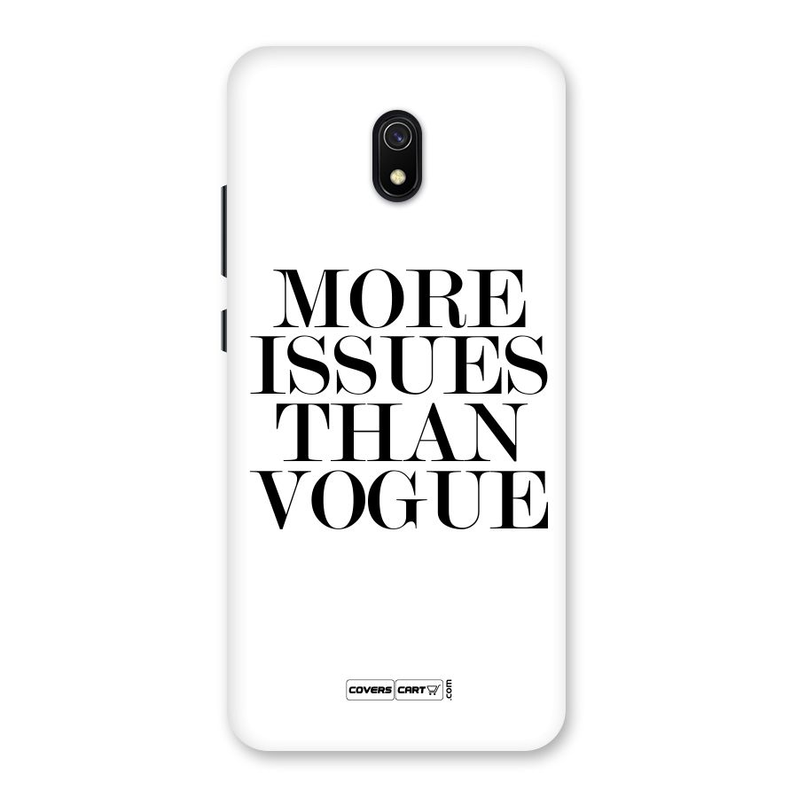 More Issues than Vogue (White) Back Case for Redmi 8A