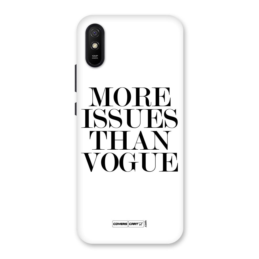 More Issues than Vogue (White) Back Case for Redmi 9A