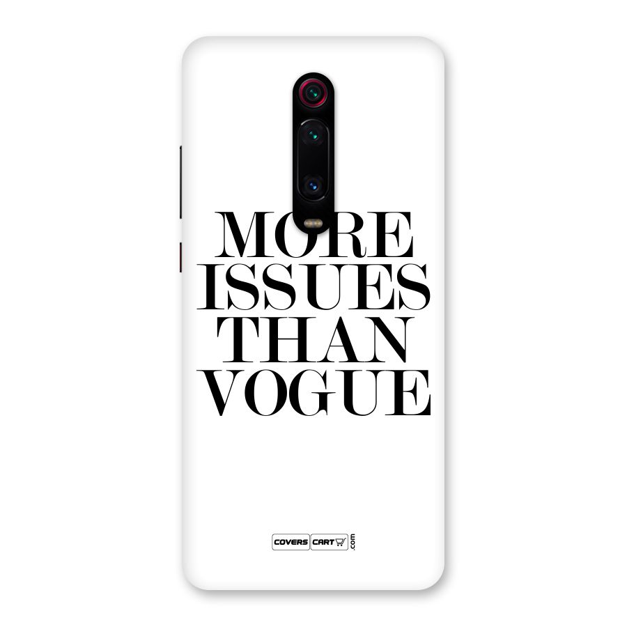 More Issues than Vogue (White) Back Case for Redmi K20