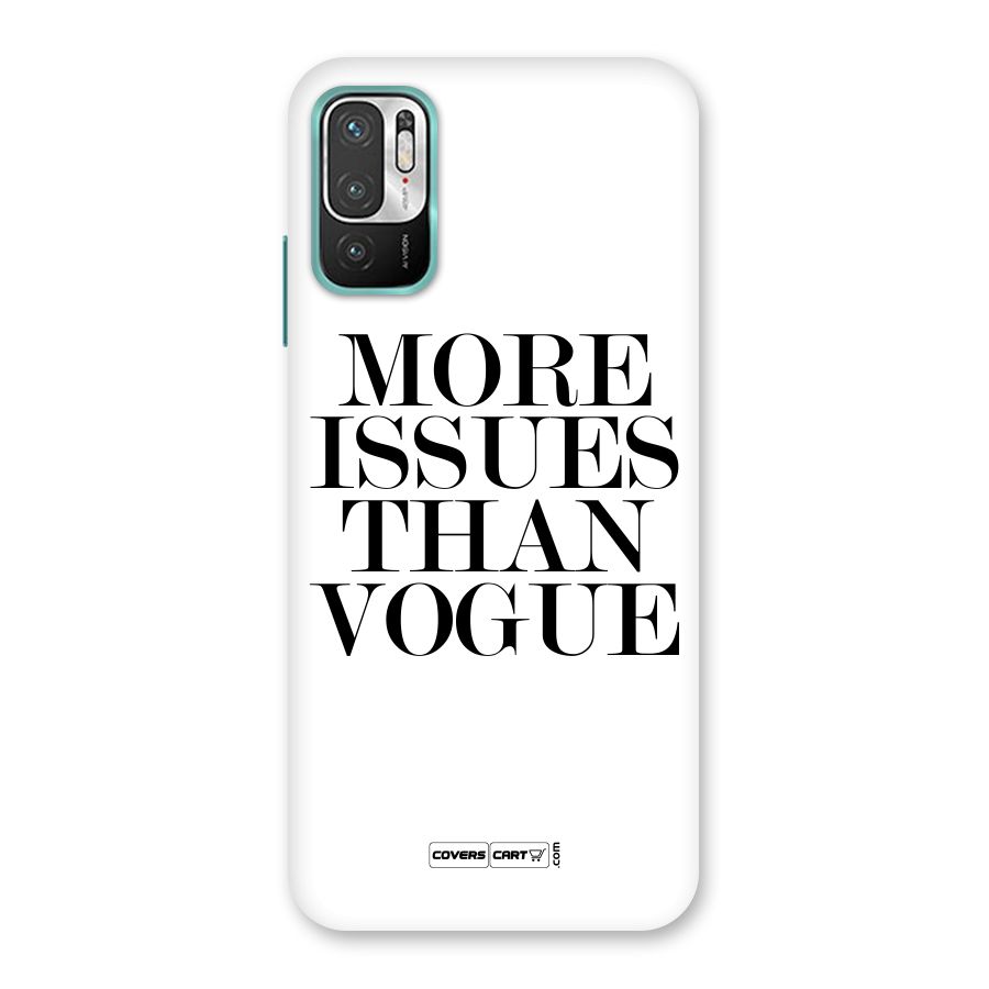 More Issues than Vogue (White) Back Case for Redmi Note 10T 5G