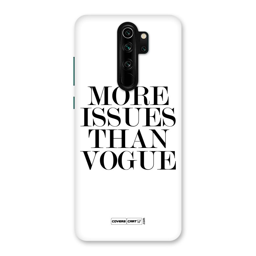 More Issues than Vogue (White) Back Case for Redmi Note 8 Pro