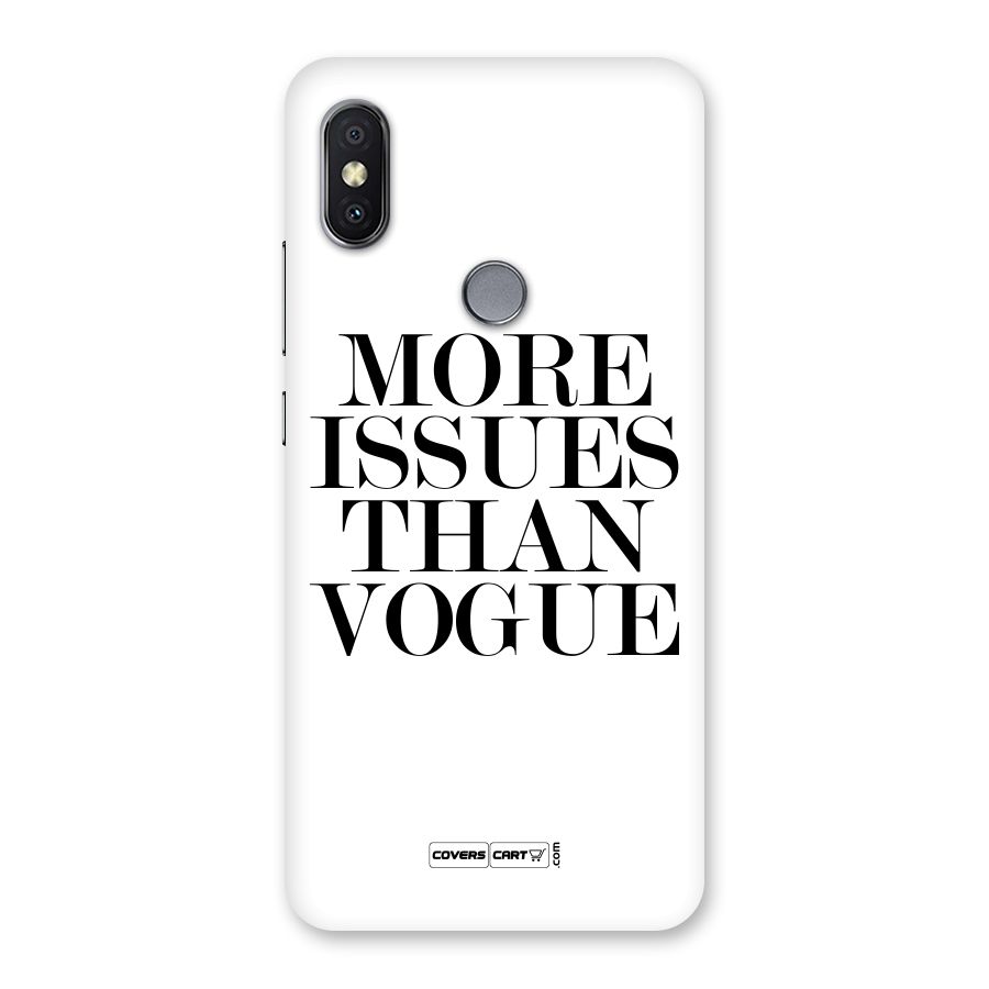 More Issues than Vogue (White) Back Case for Redmi Y2