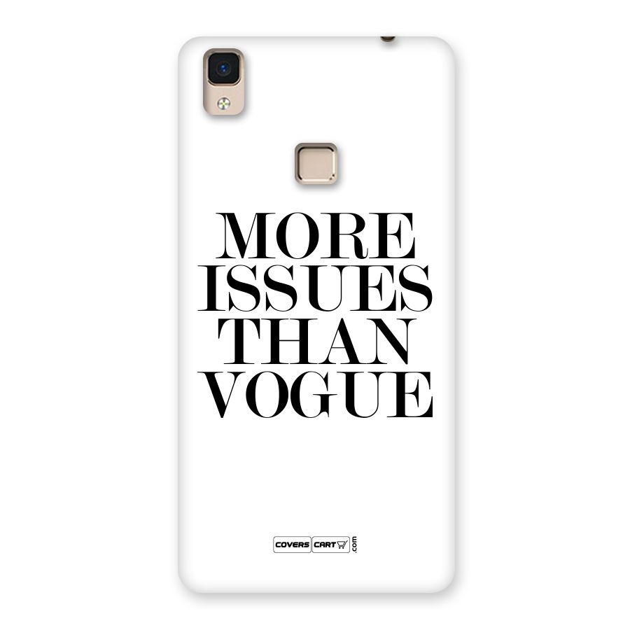 More Issues than Vogue (White) Back Case for V3 Max