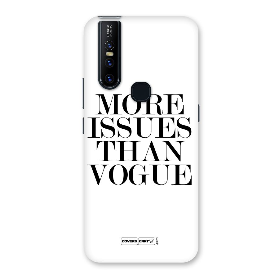 More Issues than Vogue (White) Back Case for Vivo V15