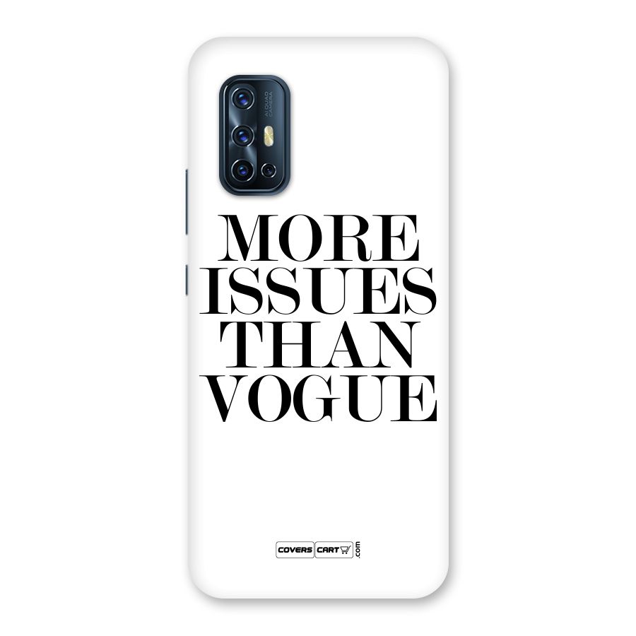 More Issues than Vogue (White) Back Case for Vivo V17