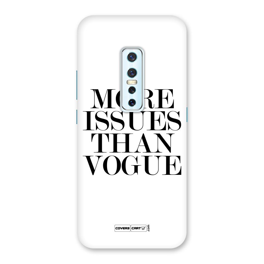 More Issues than Vogue (White) Back Case for Vivo V17 Pro
