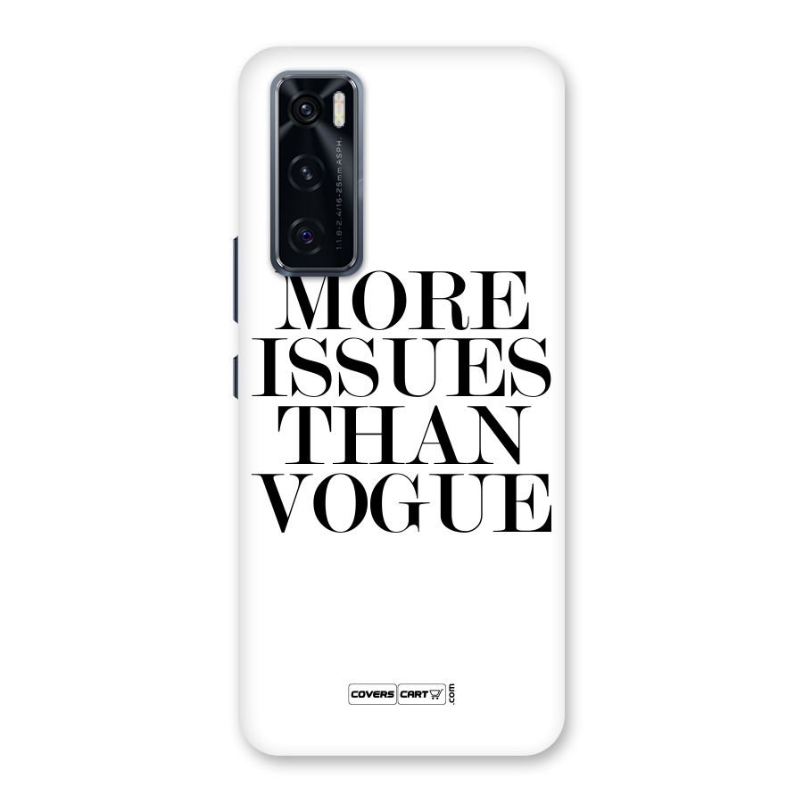More Issues than Vogue (White) Back Case for Vivo V20 SE