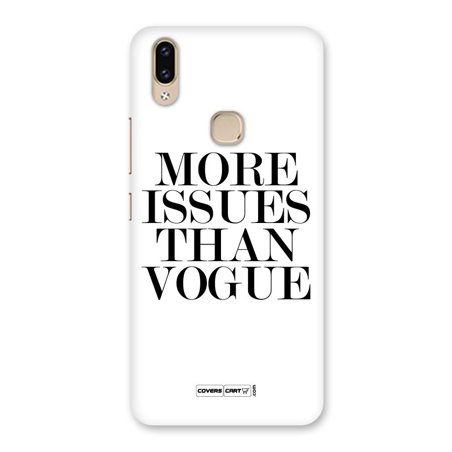 More Issues than Vogue (White) Back Case for Vivo V9 Youth