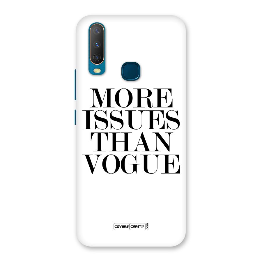 More Issues than Vogue (White) Back Case for Vivo Y15