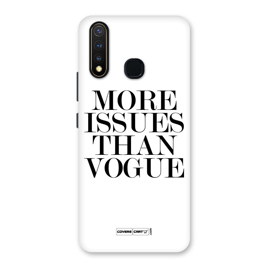 More Issues than Vogue (White) Back Case for Vivo Y19