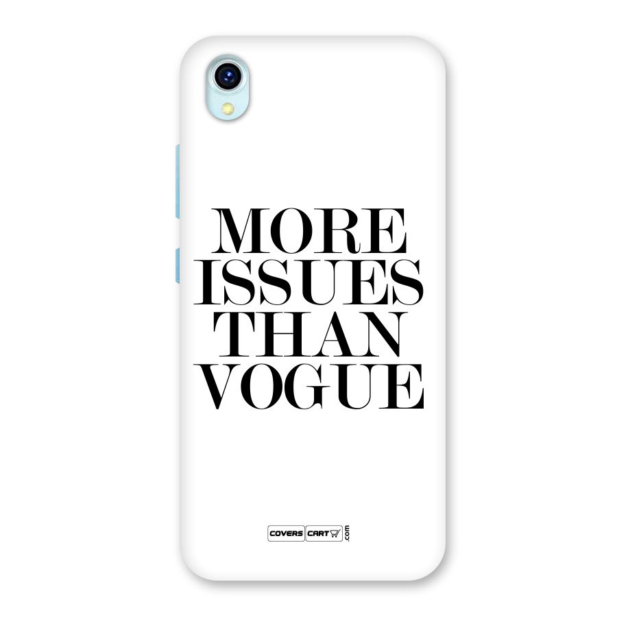 More Issues than Vogue (White) Back Case for Vivo Y1s