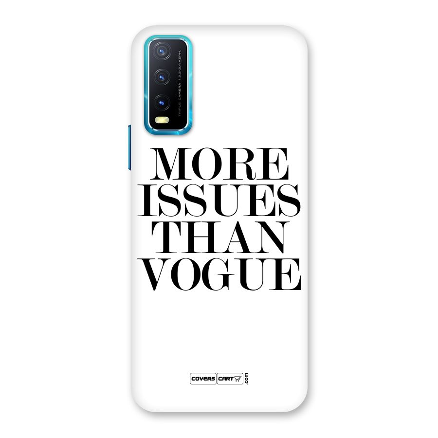 More Issues than Vogue (White) Back Case for Vivo Y20