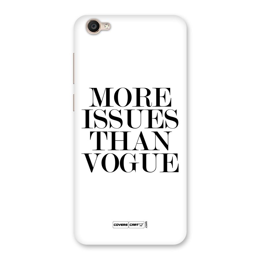 More Issues than Vogue (White) Back Case for Vivo Y55s