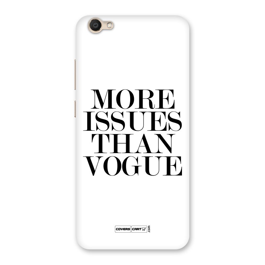 More Issues than Vogue (White) Back Case for Vivo Y67