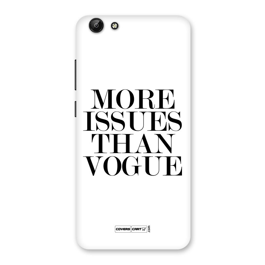 More Issues than Vogue (White) Back Case for Vivo Y69