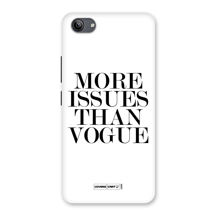 More Issues than Vogue (White) Back Case for Vivo Y81i