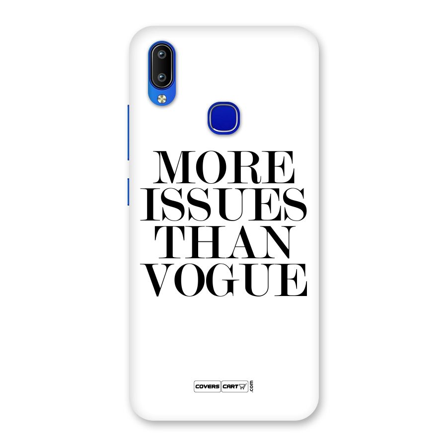 More Issues than Vogue (White) Back Case for Vivo Y91