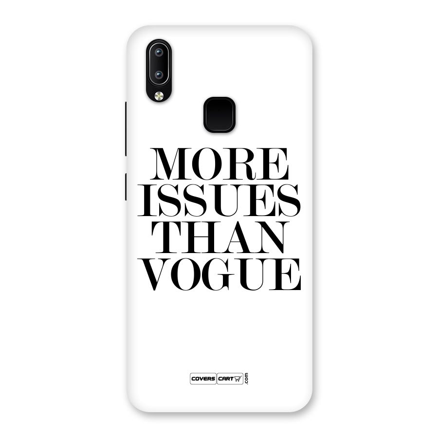 More Issues than Vogue (White) Back Case for Vivo Y93