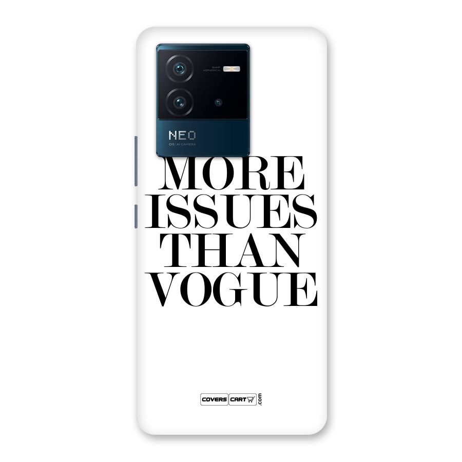 More Issues than Vogue (White) Back Case for Vivo iQOO Neo 6 5G