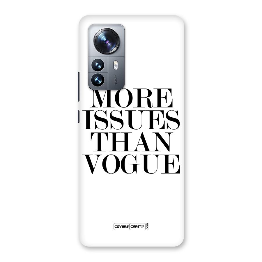 More Issues than Vogue (White) Back Case for Xiaomi 12 Pro