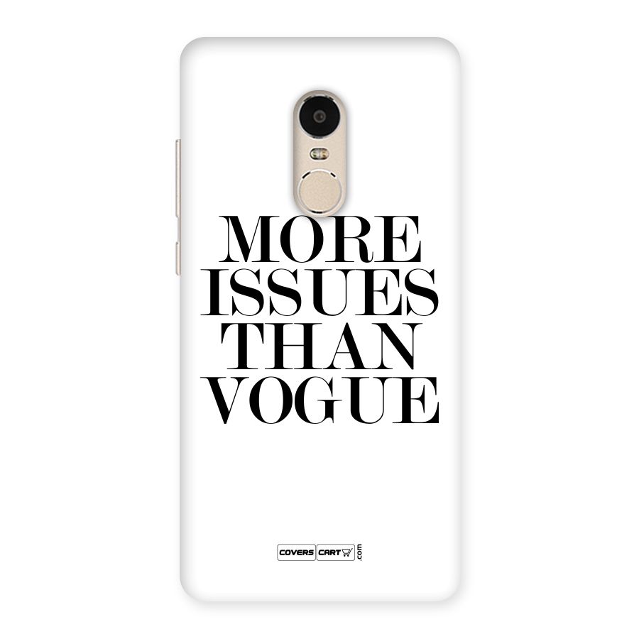 More Issues than Vogue (White) Back Case for Xiaomi Redmi Note 4