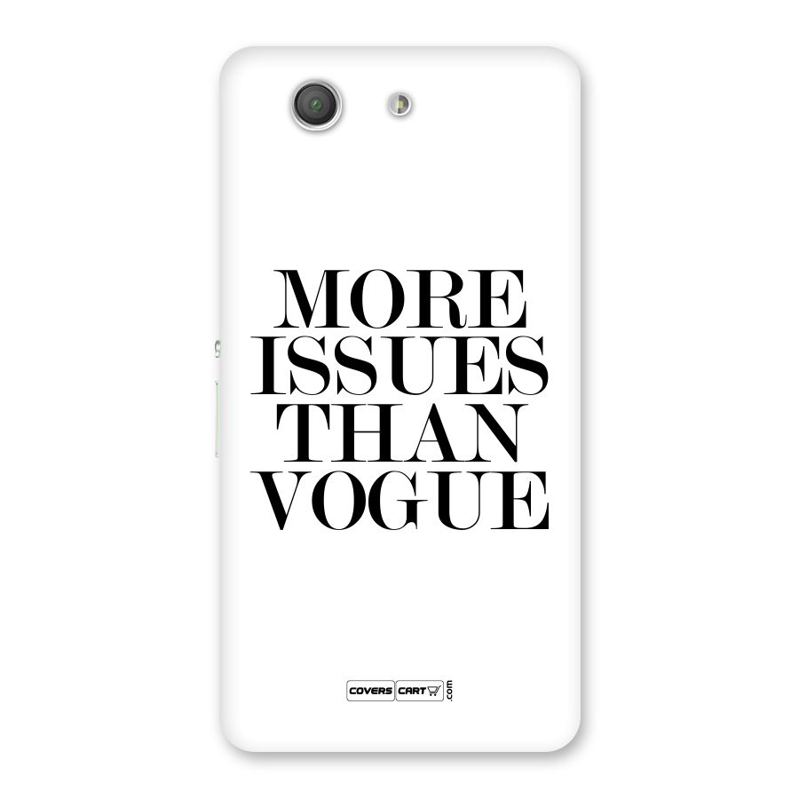 More Issues than Vogue (White) Back Case for Xperia Z3 Compact