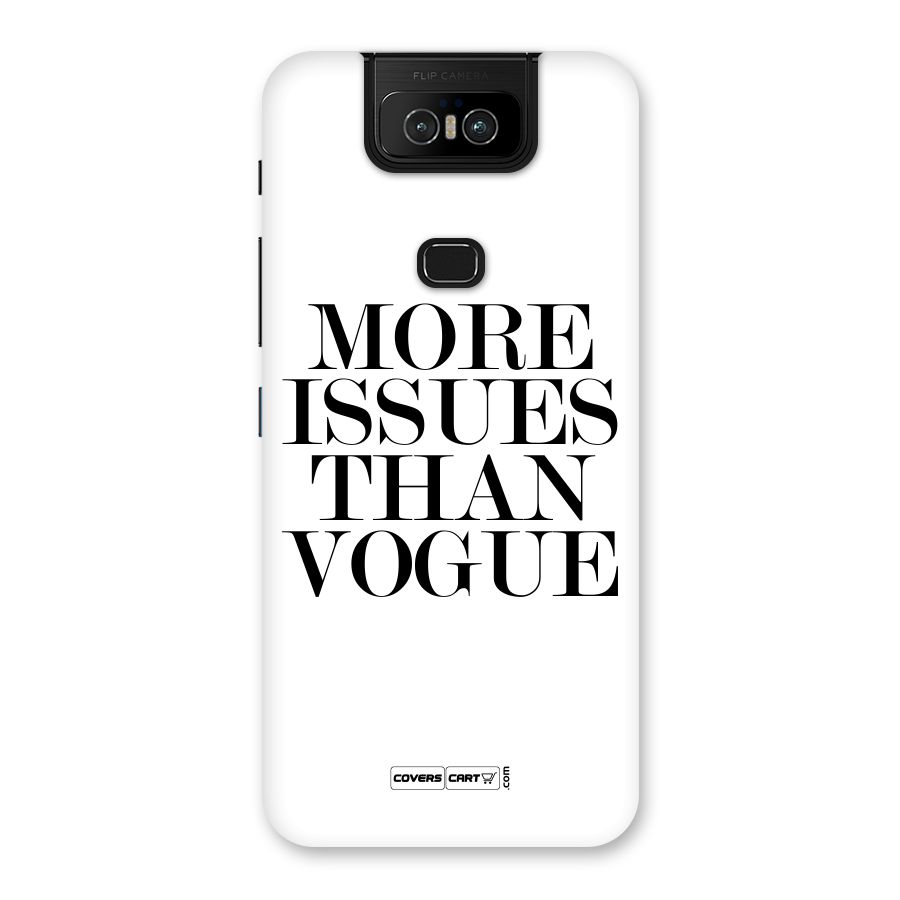 More Issues than Vogue (White) Back Case for Zenfone 6z