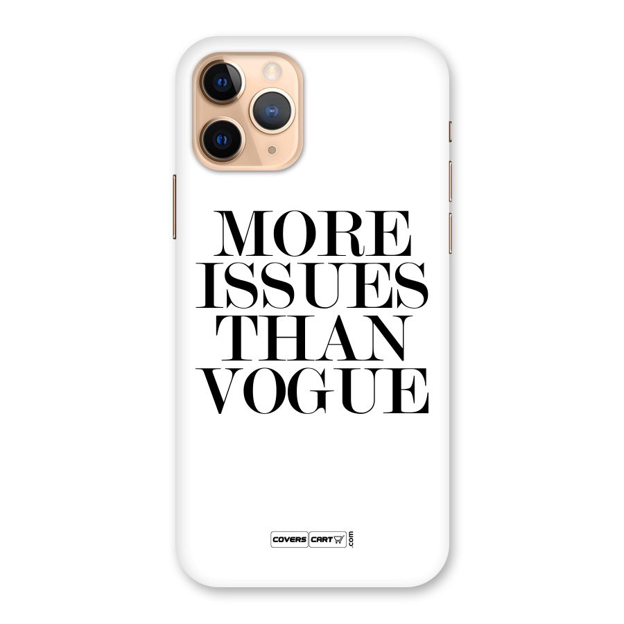 More Issues than Vogue (White) Back Case for iPhone 11 Pro