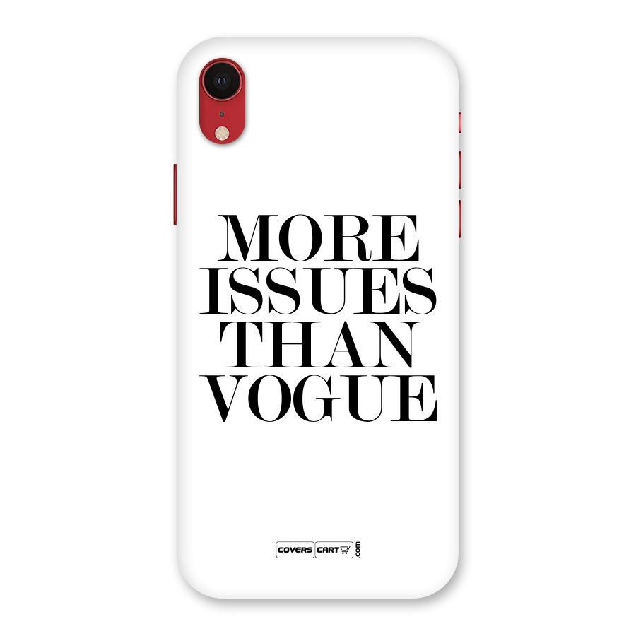 More Issues than Vogue (White) Back Case for iPhone XR