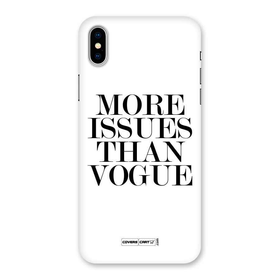More Issues than Vogue (White) Back Case for iPhone XS