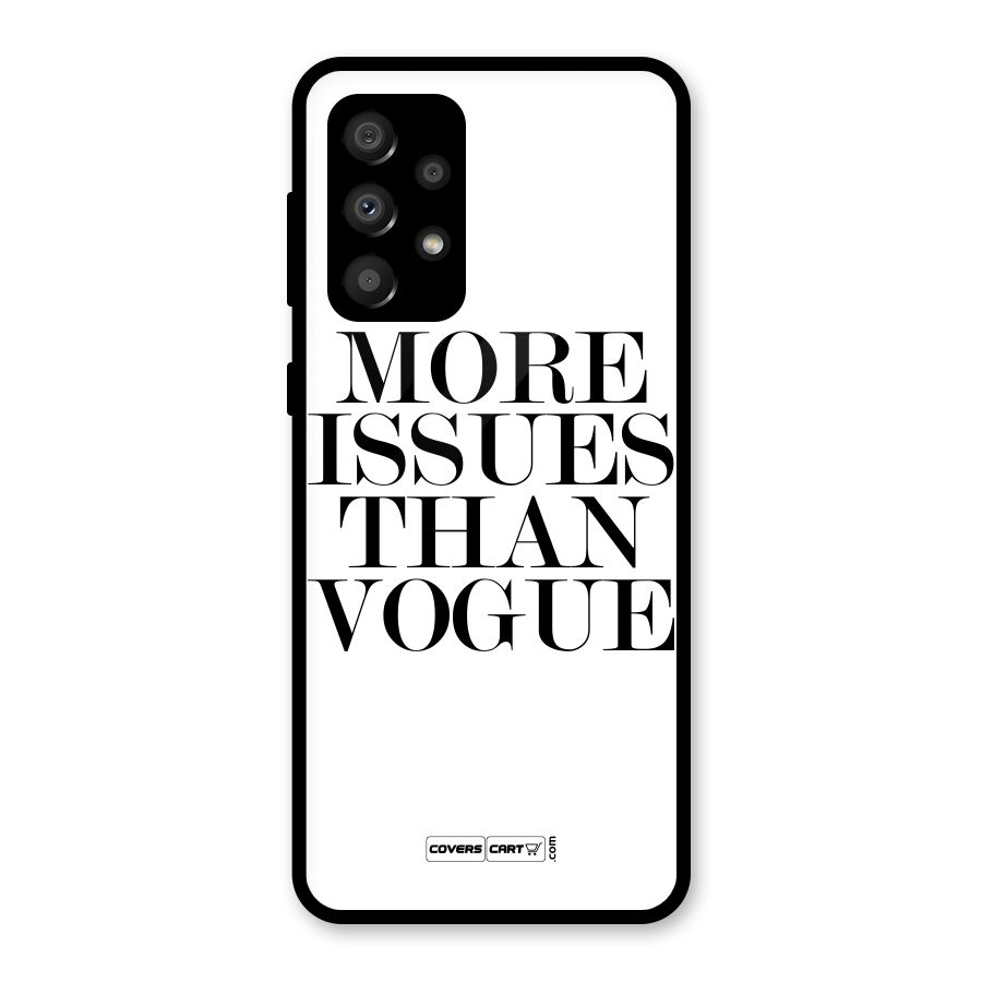 More Issues than Vogue (White) Glass Back Case for Galaxy A32