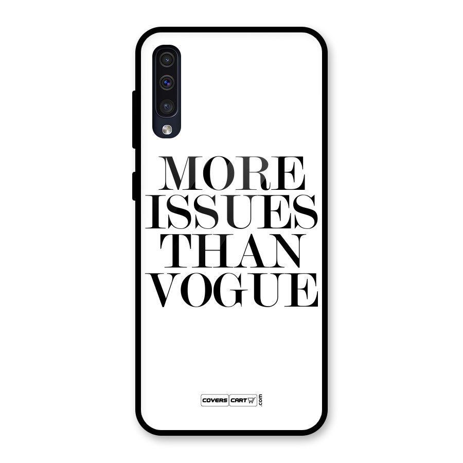 More Issues than Vogue (White) Glass Back Case for Galaxy A50s
