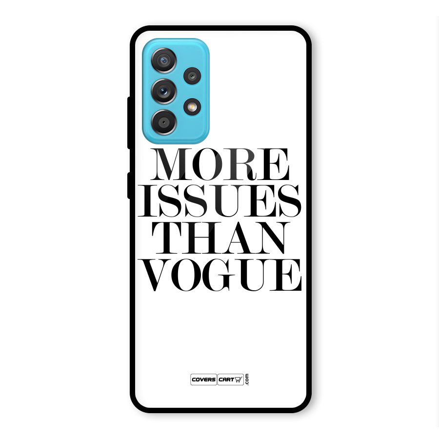 More Issues than Vogue (White) Glass Back Case for Galaxy A52s 5G