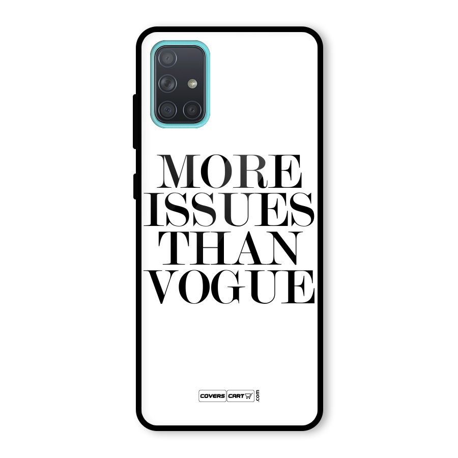 More Issues than Vogue (White) Glass Back Case for Galaxy A71