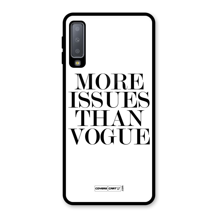 More Issues than Vogue (White) Glass Back Case for Galaxy A7 (2018)