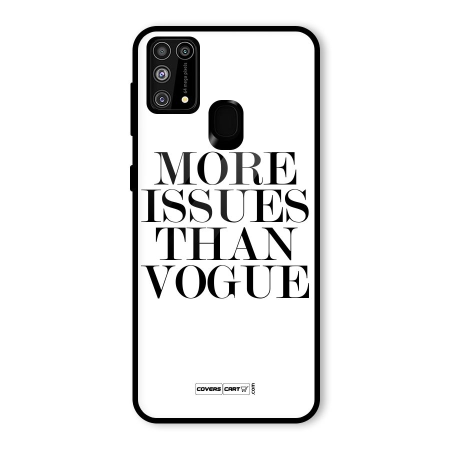 More Issues than Vogue (White) Glass Back Case for Galaxy M31