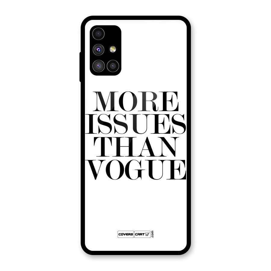 More Issues than Vogue (White) Glass Back Case for Galaxy M51