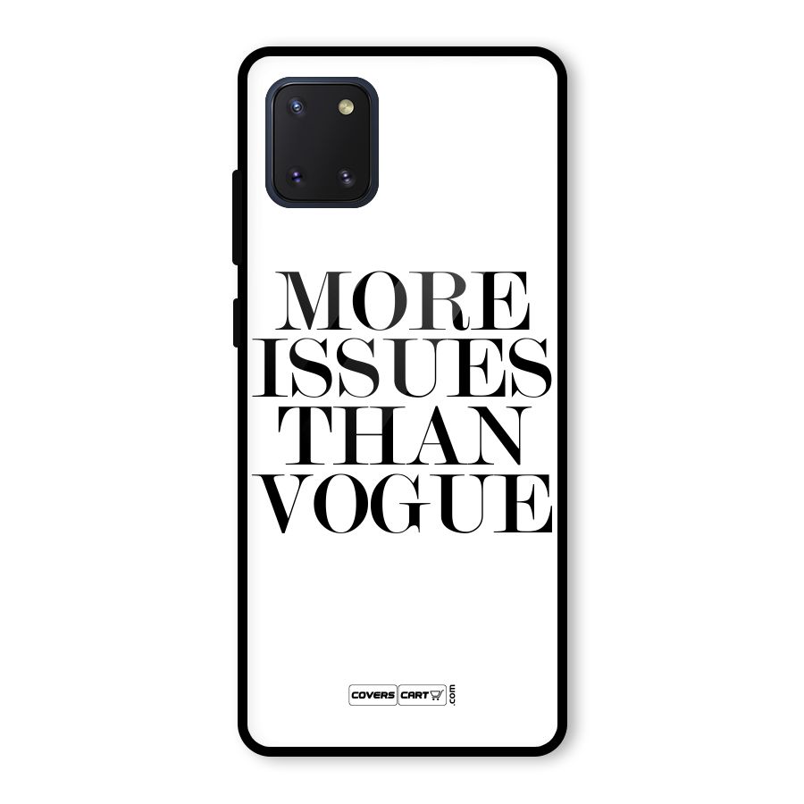 More Issues than Vogue (White) Glass Back Case for Galaxy Note 10 Lite