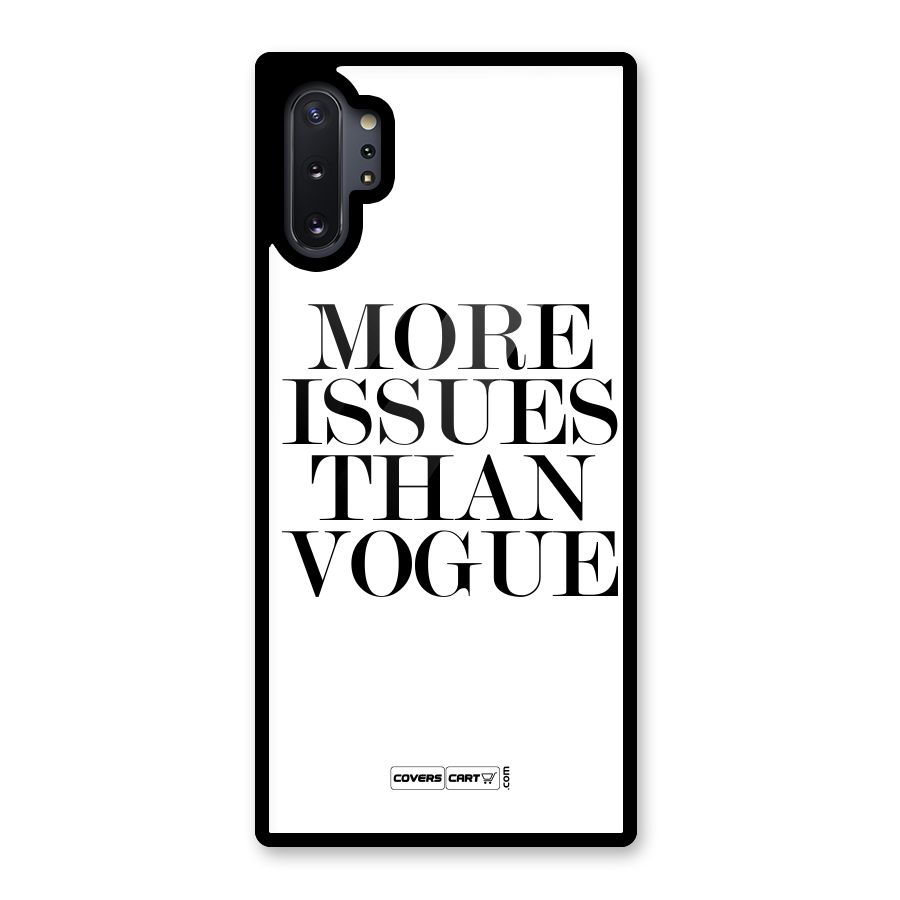 More Issues than Vogue (White) Glass Back Case for Galaxy Note 10 Plus