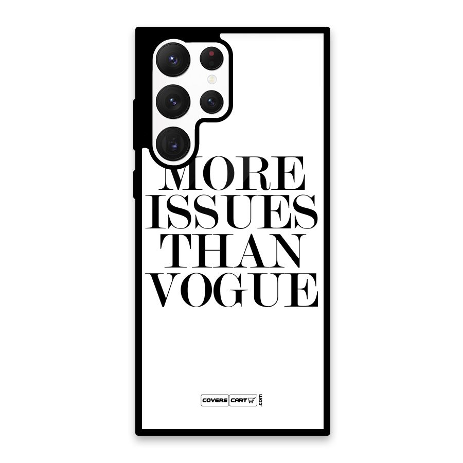 More Issues than Vogue (White) Glass Back Case for Galaxy S22 Ultra 5G