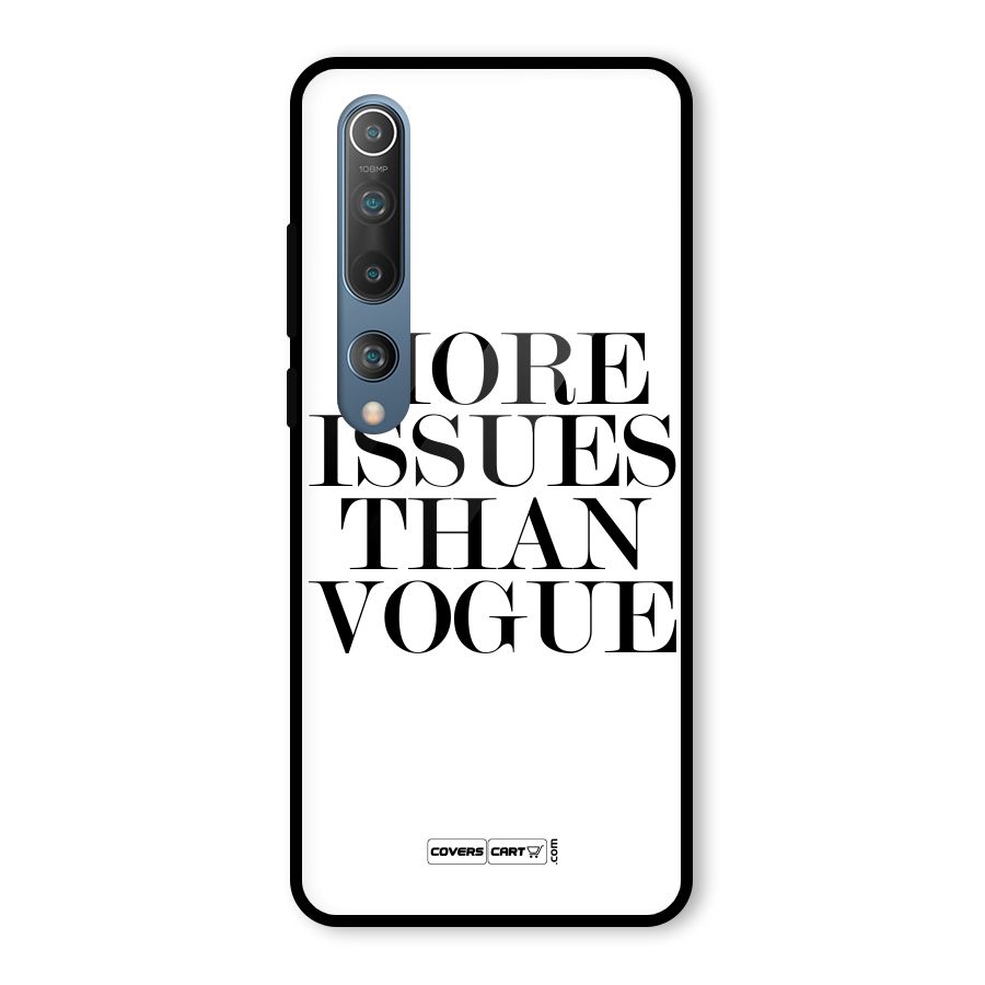 More Issues than Vogue (White) Glass Back Case for Mi 10