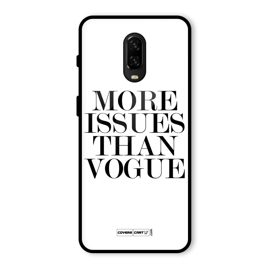 More Issues than Vogue (White) Glass Back Case for OnePlus 6T